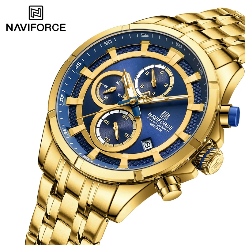 

NAVIFORCE Fashion Watch for Men Original Sports Calendar Clock Luxury Waterproof Chronograph Quartz Wristwatch Relogio Masculino