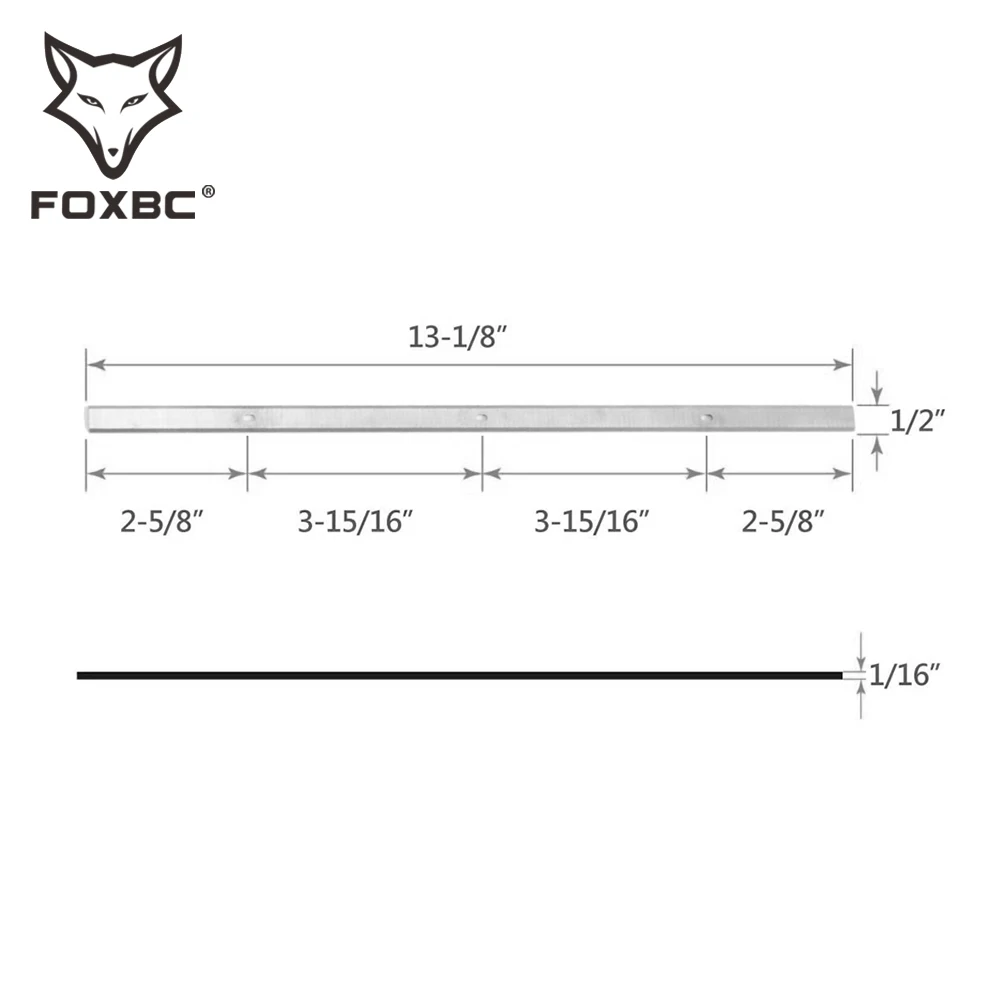 FOXBC 13 inch 333 x 12 x 1.5 mm Thickness Planer Blades for Metabo DH330 DH316, Ryobi AP1300, Delta 22-580 TP300 -2/4/6 PCS