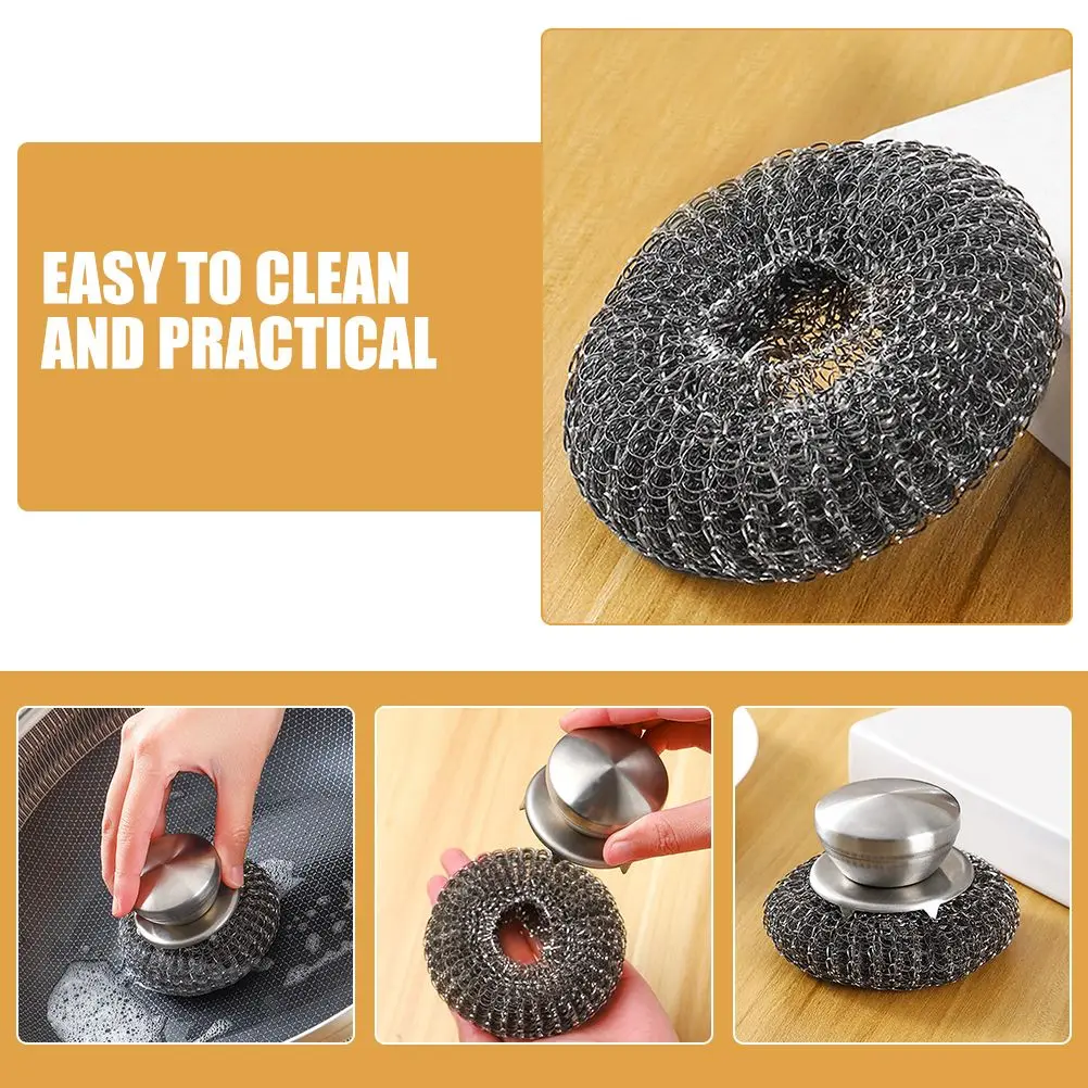 Grill Brush Scrubber for Barbecue Grills Steel Wool Scouring Pads Stoves Pot Stainless Scrubbing Scrubbers Heavy Duty