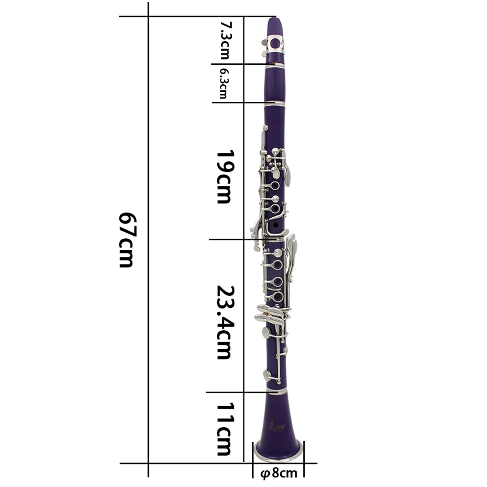 SLADE Colour Bb Clarinet 17 Keys 6 Rings Clarinet with Cleaning Kit Reeds Parts Playing Practice for Students/Beginners
