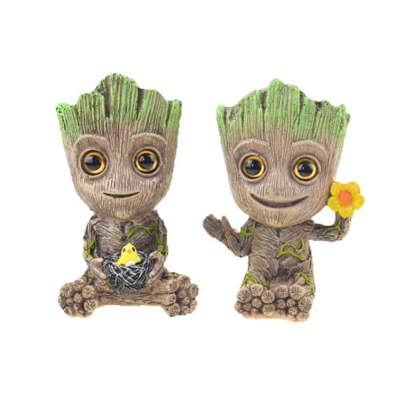 

1PC Cute Cartoon Tree Man Aquarium Cute Resin Mini Tree Shape Aquarium Fish Tank Oxygen Pump Bubble Stone Decoration Fishbowl