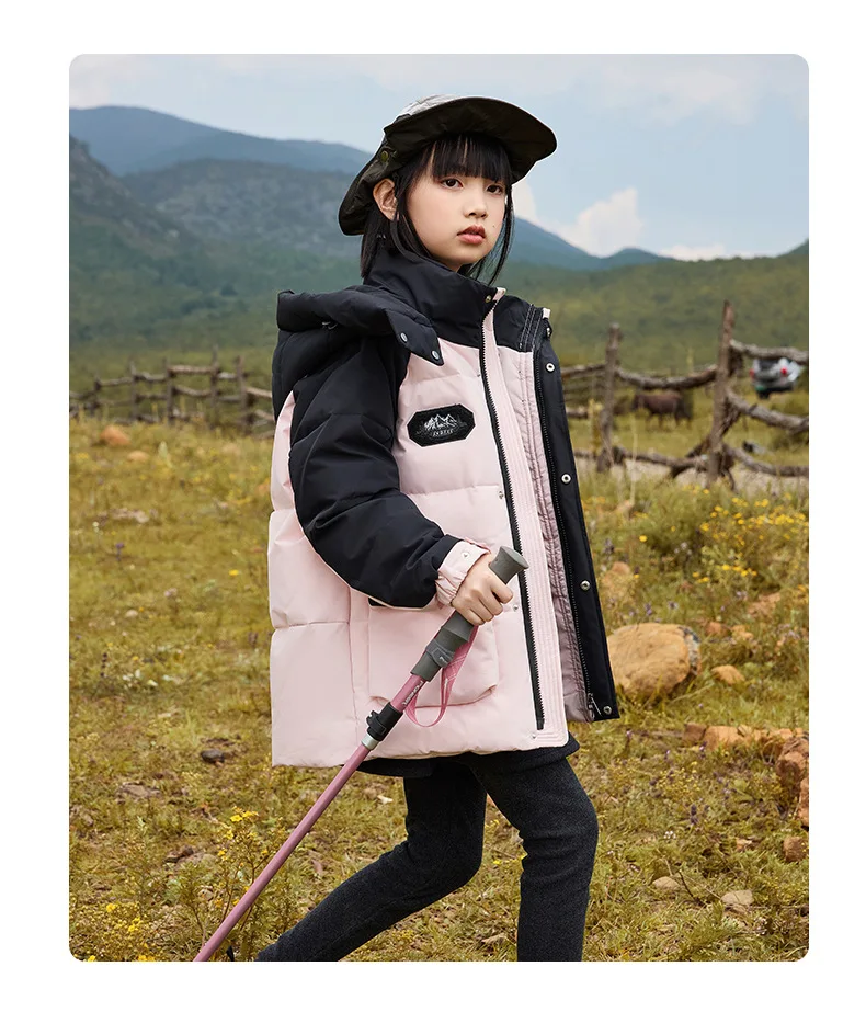 OLEKID 2025, Russland Winter Kinder Daunenjacke mit Kapuze, dicke warme Daunenjacke für Teenager, 5–14 Jahre, Kinder, Jungen, Parka, Oberbekleidung – Detail 10