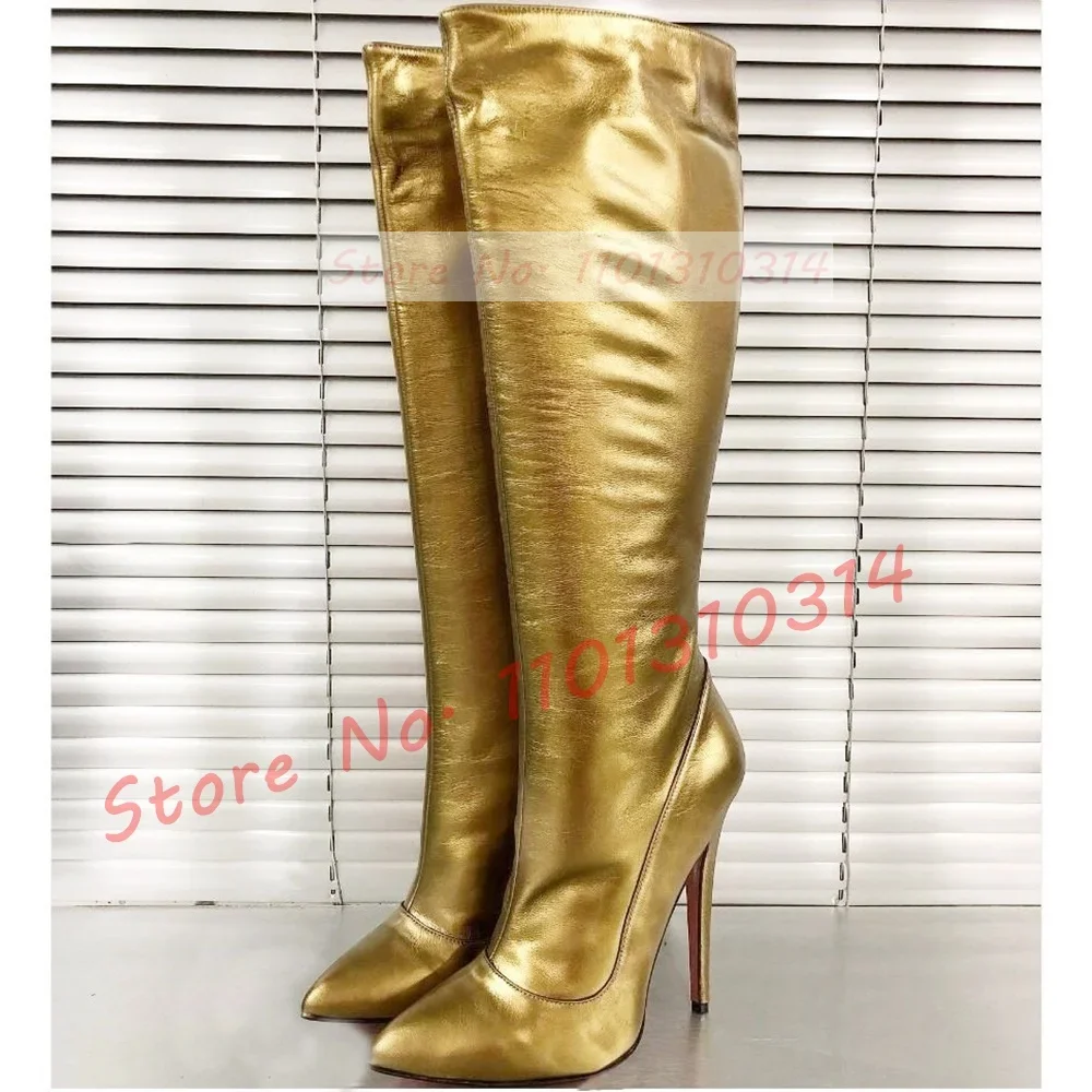 Bottes Pointues à Talons Hauts En Cuir Verni 1969 - Made In Italy - Taille 40 - Neuf Avec Emballage