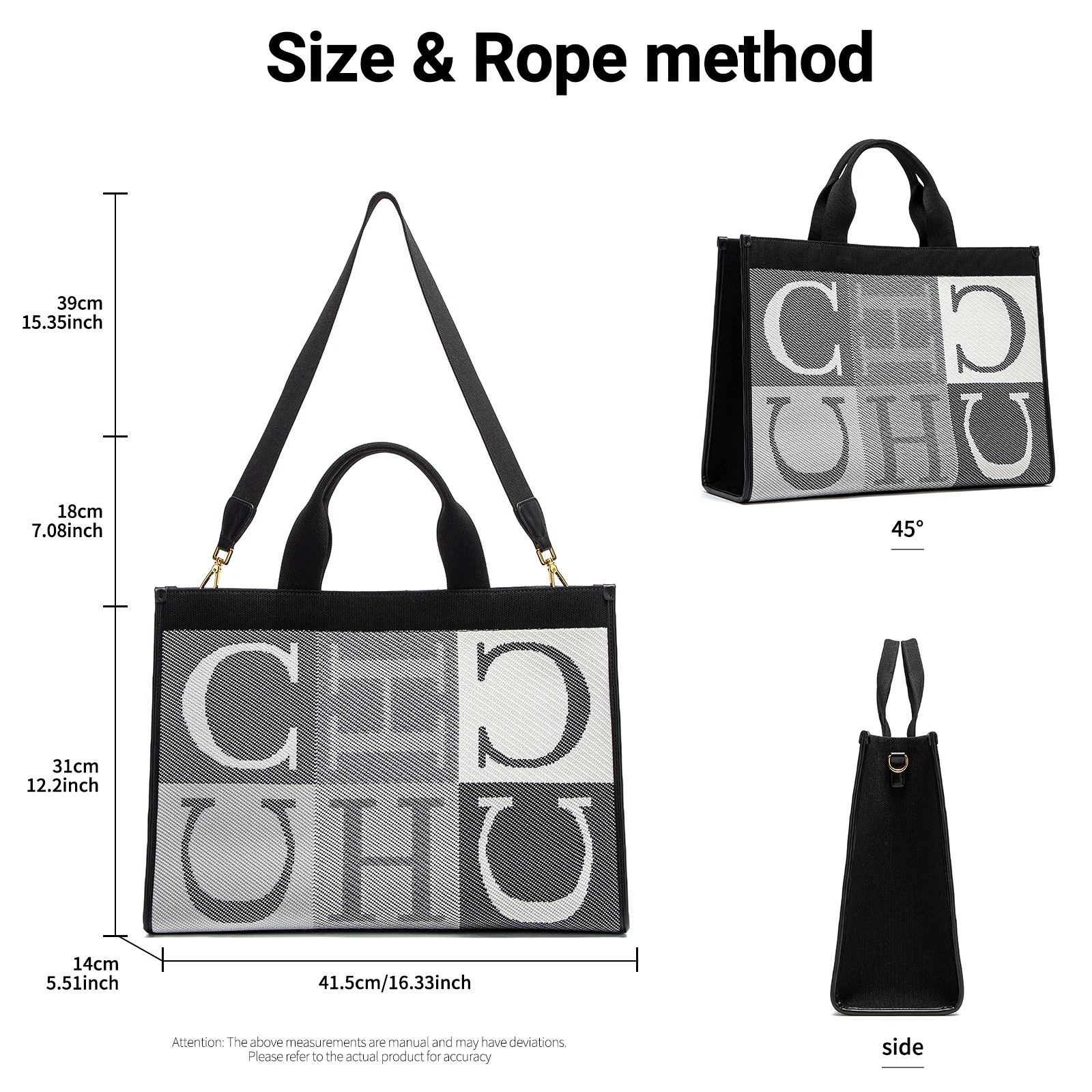 حقيبة تسوق نسائية من CHCH 2025 حقيبة Flyknit جديدة...