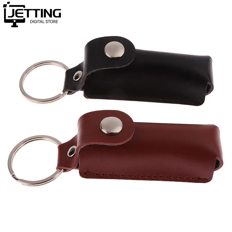 USB flash drive protective bag portable pocket leather key ring
