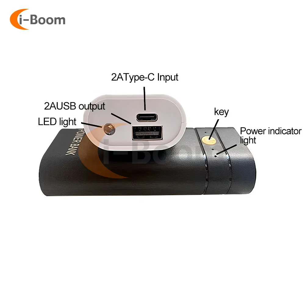 5V 2A Charging Treasure Box Shell 18650 Lithium Batteries Quick Charging USB Output Charging Treasure DIY Set