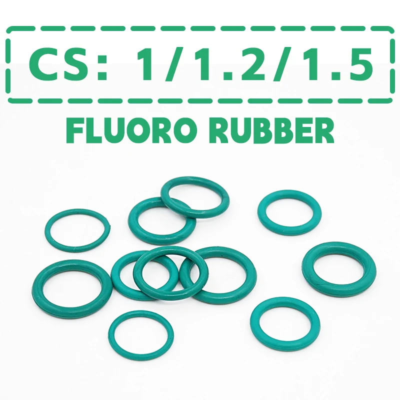 Rubber O Rings Sealing Gasket Rubber Washers Keycap O Rings Silicone O Rings FKM O-ring FPM Fluorine Rubber Sealing Gasket Rubber Washer Ring Thickness CS1/1.2/1.5mm
