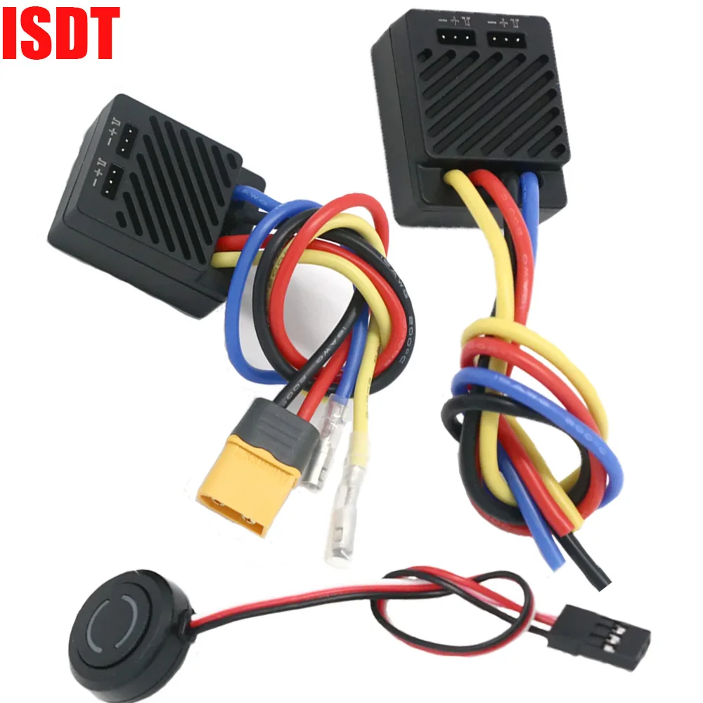 

ISDT ESC 70A 70WP Brushed Motor ESC Waterproof 2-3S 5V~7.5V Phone Control For RC Car Models1:10 1:8