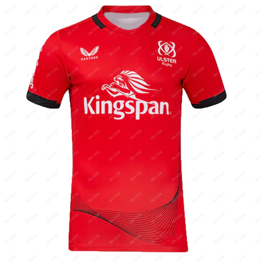 ​​24/25 Ulster Rugby Jersey Home Men Kids Adult Kings Male Team Top T Shirt Train Bank Tee Men Children Clothes Club Fans Hot