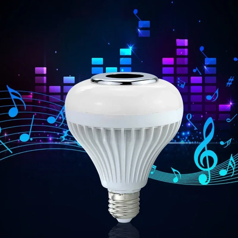 LED Bluetooth Lamp Smart Bulb E27 Bluetooth Speaker Music Bulb Smart Lamp Dimmable Light 12W Music RGB Decor Musical Light