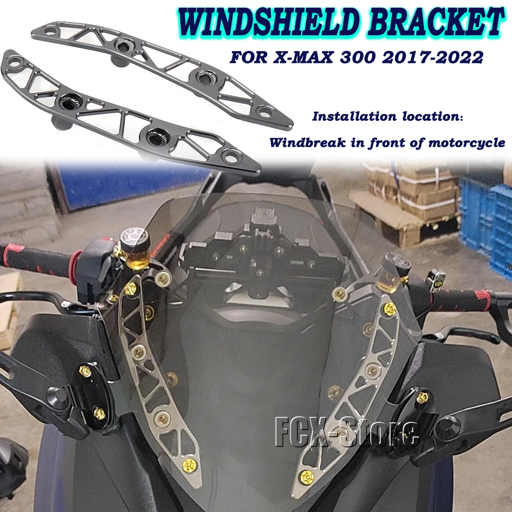 

Motorcycle Accessories For Yamaha XMAX300 X-MAX300 XMAX X-MAX 300 Windshield Deflectors Windscreens Bracket Protector 2017-2022