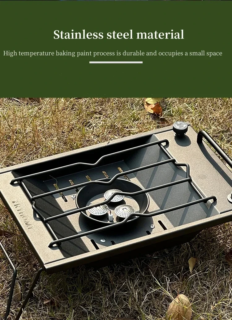 8000W IGT Gas Sinking Stove 3 Burner Stainless Steel Portable Camping Stove Desktop Brazier Grill Windproof Butane Propane image 14