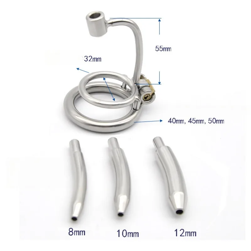 Stianless Steel Chastity Cage with Urethral Plug Penis Cuckold Fetish Bondage Sex Toy for Men Erotic Femboy Women's Panties 18+