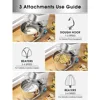8.5 QT Double Handle Stand Mixer, 6 Speed with Pulse Electric Kitchen Mixer, 660W Tilt-Head Food Mixer 3