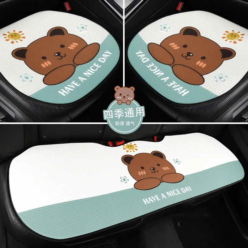 Karcle Car Seat Cover Front Rear Cartoon Non-Slip Cushion Seat Protector  Pad Mat Four Seasons Car Interior Accessories Universal - AliExpress