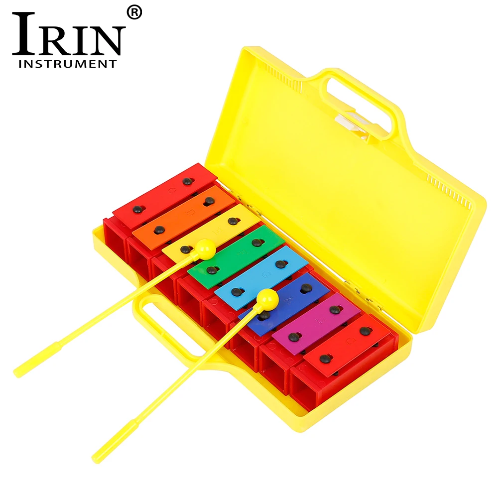 IRIN 8 Note Xylophone Hand Bell Percussion Musical Instrument Baby Educational Toy Children Musical Christmas Gift Kids Toys hand bell children percussion instruments
