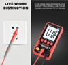 QHTITEC WX666 Digital Mini Multimeter Tester Auto Multimetro True Rms Tranistor Meter with NCV Data Hold 4000counts Flashlight 4