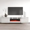Floating Fireplace TV Stand for TVs Up To 80", 72" Entertainment Center, Wall Mounted Electric Fireplace TV Media Console 1
