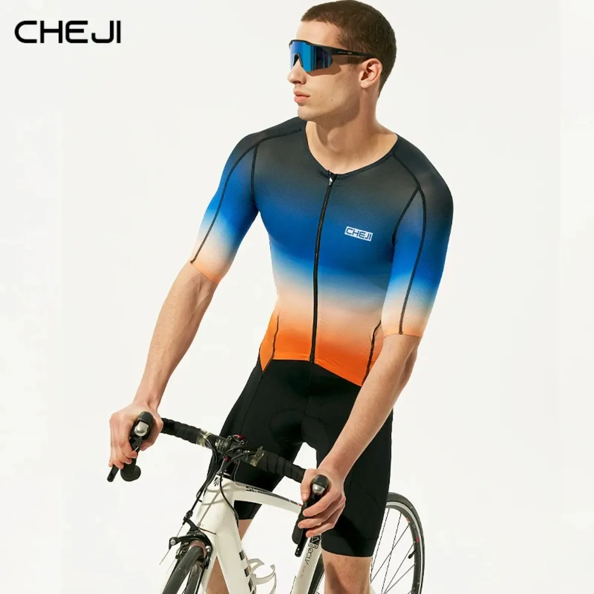 Cheji Men's Riding Tights Jumpsuit Cycling Clothing Quick Drying High Quality Jersey Summer Cycling Pants Equipment Sports New cycling tights