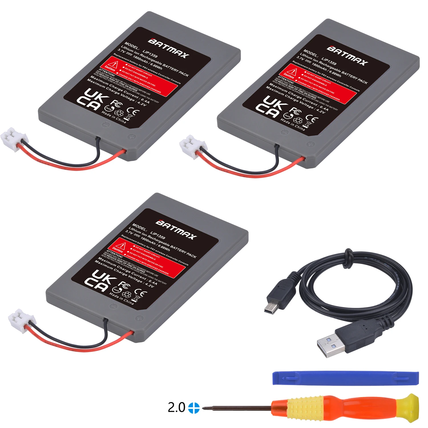 Baterias de Substituição Ps3 Lip1359 para Controladores sem Fio Sonylip1472 Lip1859 Ps3 Playstation3