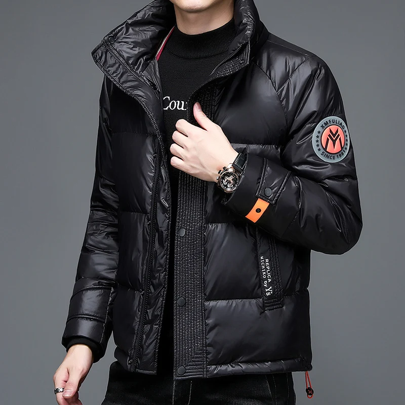 Mens Winter Puffer Down Jacket Men Brand High Quality 80% White Duck Down Coat Warm Coat Thick Hooded Jacket for Man