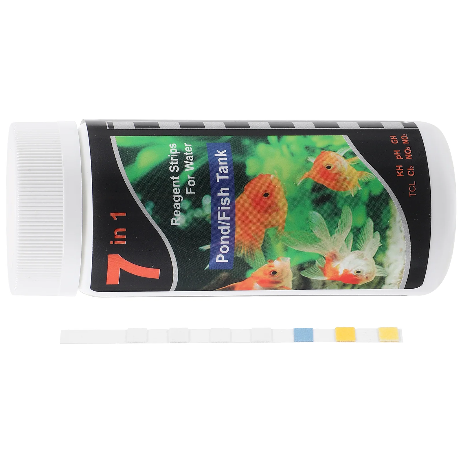 

1 Bottle of Test Strips for Aquarium Fish Tanks 7 in 1 Water Quality Testing Strips Test Kit