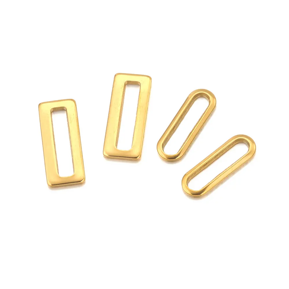 20 stücke Edelstahl Rechteck Rahmen Charms Anhänger für Ohrringe Steck verbinder DIY Charms für Schmuck herstellung liefert Komponenten – Detail 1