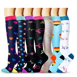 Men's Socks Hiking Recovery Running Fitness Socks Compression Socks Fit for Nurse Doctor Varicose Veins Edema Diabetes Traveling