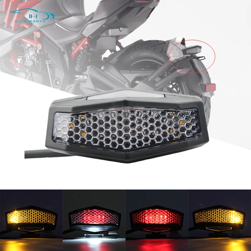 

Universal Signal Lamp Taillight Bike Motorcycle ATV LED Rear Tail Turn Signals Brake Light Stop Indicator License Plate Light