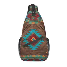  Fashion Black White Aztec Kilim Sling Bags for Traveling Men Geometry Ethnic Art Chest Crossbody Backpack Shoulder Daypack 