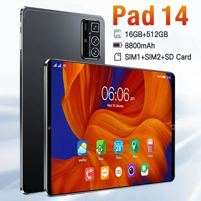 

Global Version Original Tablet Pro 14 10.1 Inch HD Tablet 5G Wifi Android Computer Tablets Google Play Smart Tablet PC Unlocked