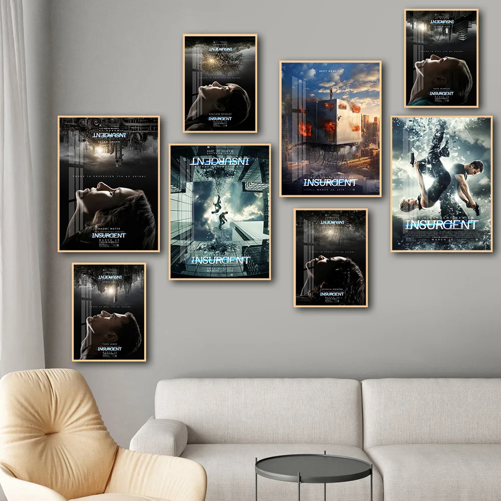 La Serie Divergente Insuuntent Action Film Art Print Poster Modern Movie Wall Picture Video Room Cinema Decor Canvas Painting