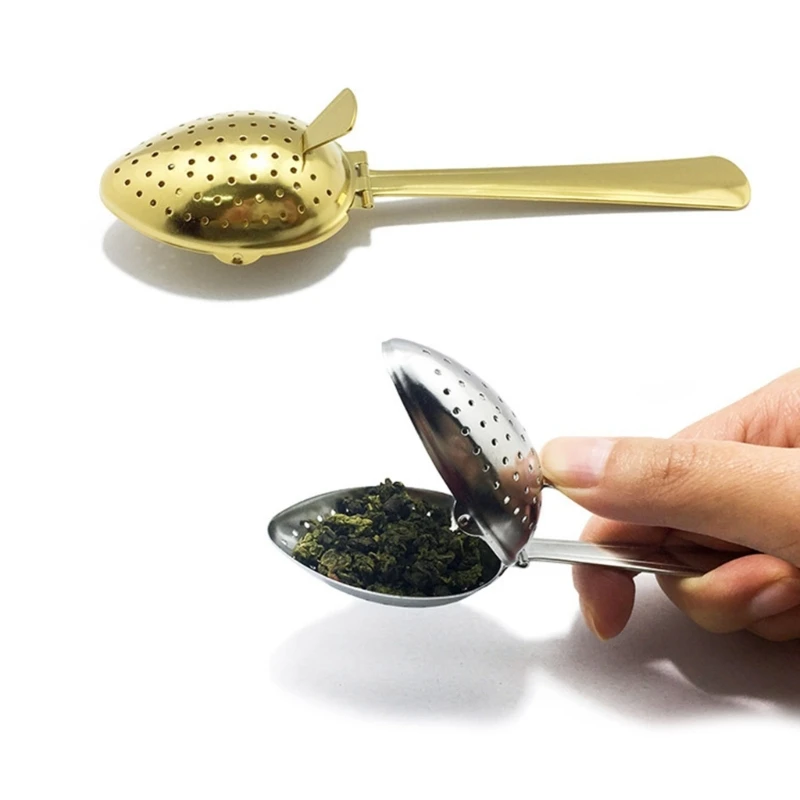 Tea Infuser Strainer Filter Portable Stainless Steel Reusable Interval Diffuser Partition Spoon