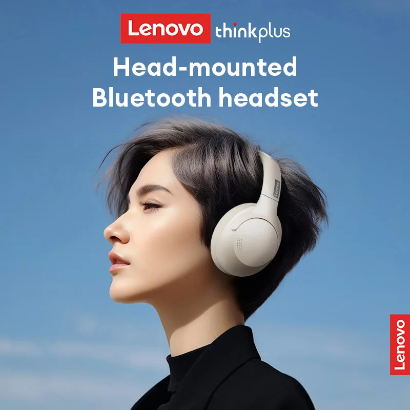 Lenovo 무선 블루투스 5.4 헤드폰, 트루 하이브리드 액티브 노이즈 감소 헤드셋, HiFi 공간 오디오 헤드 추적 이어버드, Th46