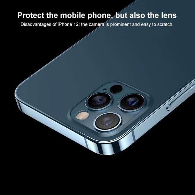 Camera Lens Protector for Apple iPhone 12 (6.1 inch) Tempered Glass Back Camera Anti-Glare, Case Friendly for iPhone 12 [Clear Transparent ]