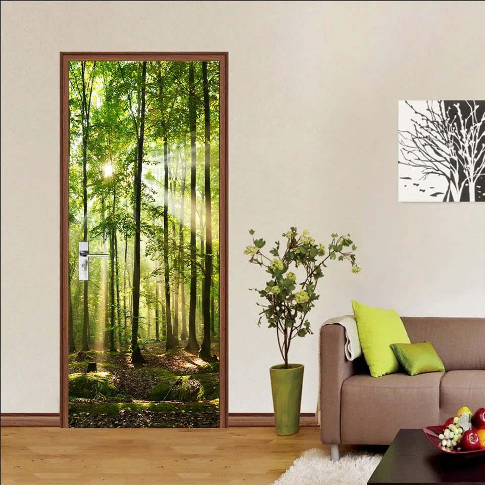Adesivo 3D Per Porta Con Paesaggio Mare E Cielo – Carta Da Parati Autoadesiva In PVC, Rimovibile, 95x215 Cm, Effetto Murale Fotografico