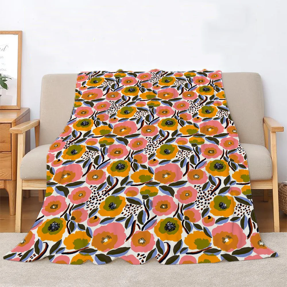 Marimekko 어린이용 따뜻한 담요, 차가운 디자이너 던지기 담요, 럭셔리 극세사 침구 소파 담요, 킹 사이즈 무릎 담요