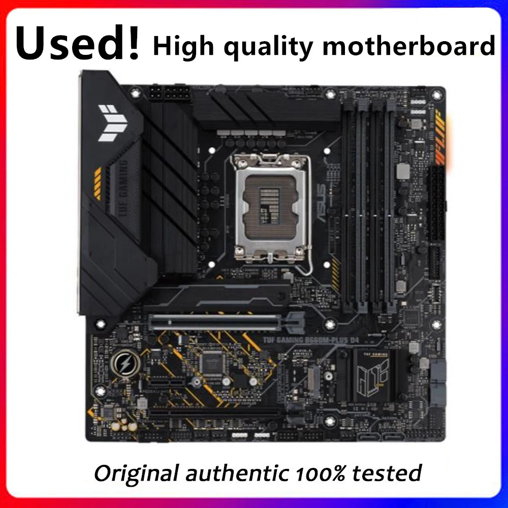 Per Asus Tuf Gaming B660M-Plus D4 Desktop Originale Per Scheda Madre Intel B660 Ddr4 Supporto Lga 1700 12400F 12400 I3 12100F
