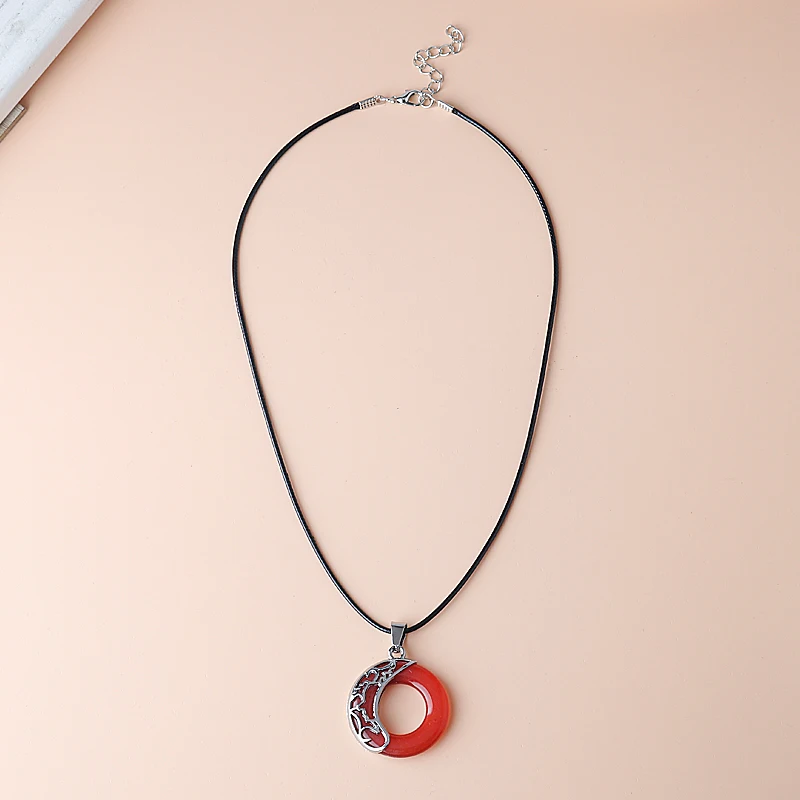 Heaven Officials Blessing Couple Necklaces PVC Moonlight Pendant Necklace For Lovers Tian Guan Ci Fu Jewelry Valentine's Day Gif
