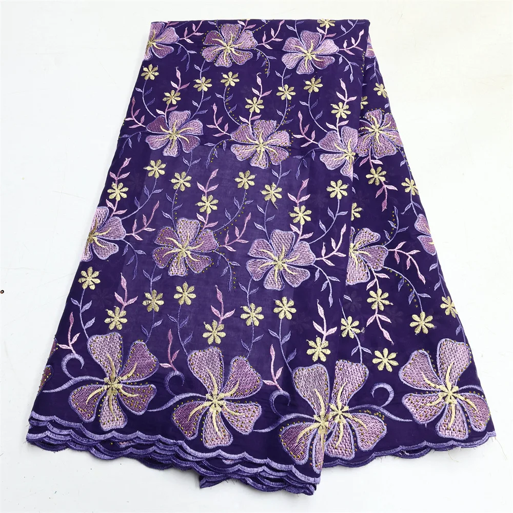 Swiss Voile Lace Embroidered Cotton African Lace Fabric 2025 For Women Wedding Party Latest Switzerland