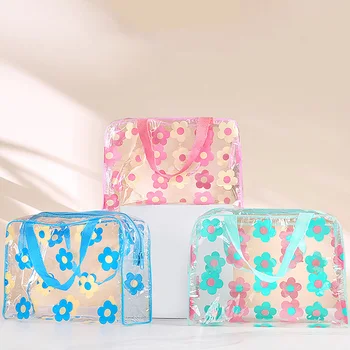 Borsa cosmetica da viaggio trasparente di grande capacità e Design leggero per la gestione dello stoccaggio di piccoli oggetti