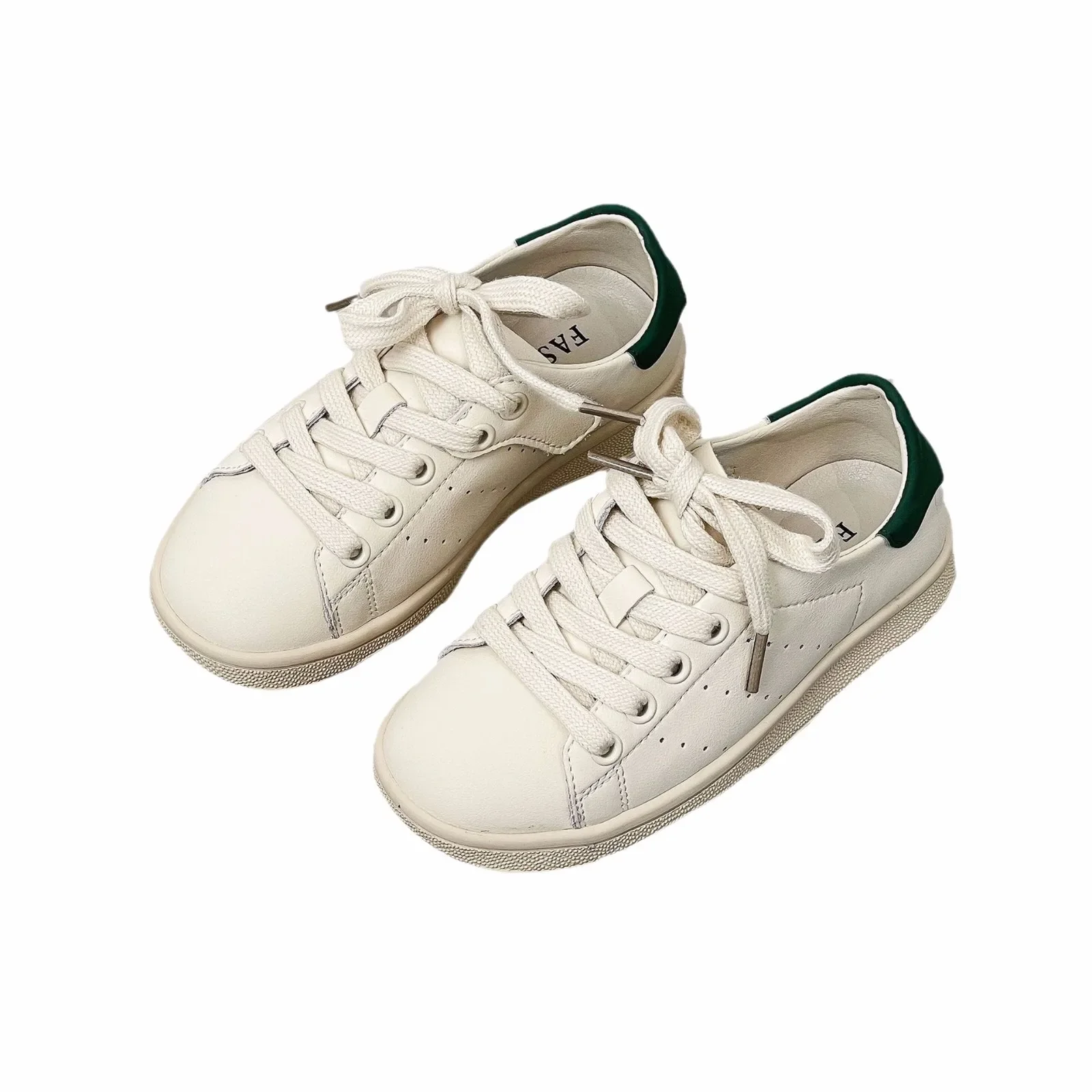 

Children White Sneakers Girls Boys Sports Tennis Shoes Kids Student Lace-up Casual Flats Comfortable