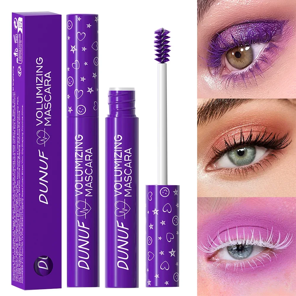 Purple Green Eyelashes Mascara Christmas Stage Makeup Colored Mascara Cream Blue White Lasting Waterproof Curling Eyelashes