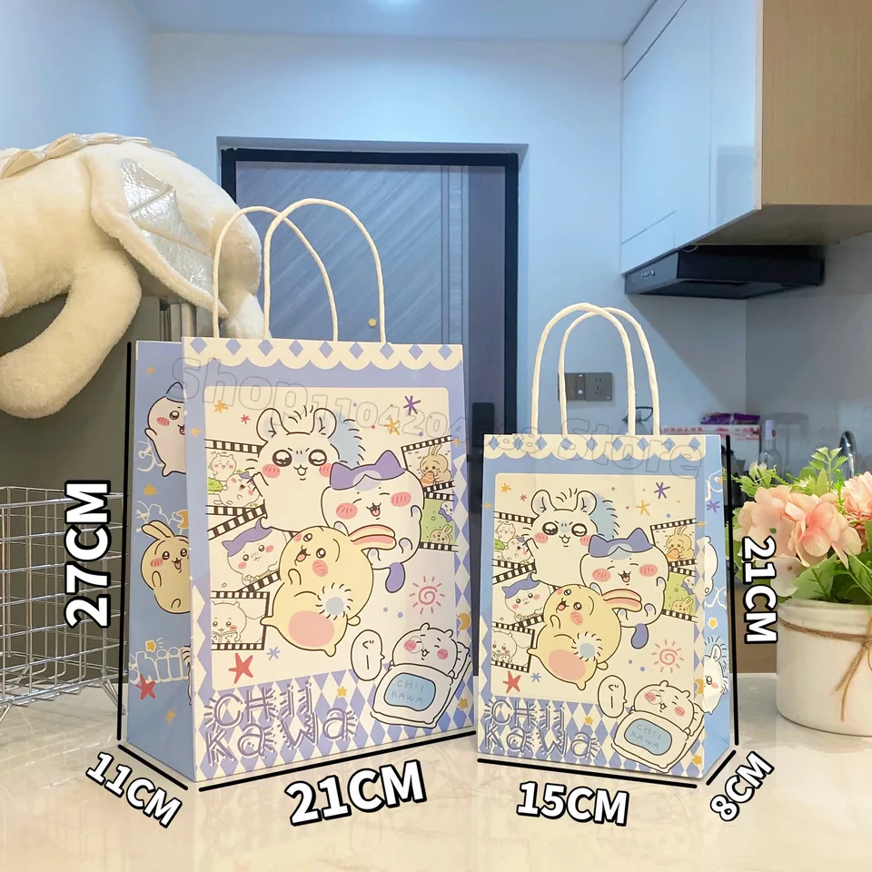 Sacs De FêTe Pour Enfants, 12 Sacs En Papier Avec AniméS Autocollant