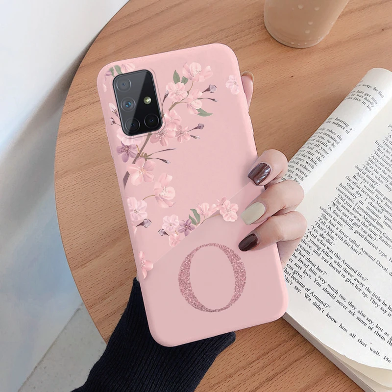 thumbnail image 1 of Letter Flower Phone Case For Samsung Galaxy A51 A71 4G 5G Shockproof TPU Bumper Soft Silicone Back Cover For Samsung A 71 Fundas, 1 of 5