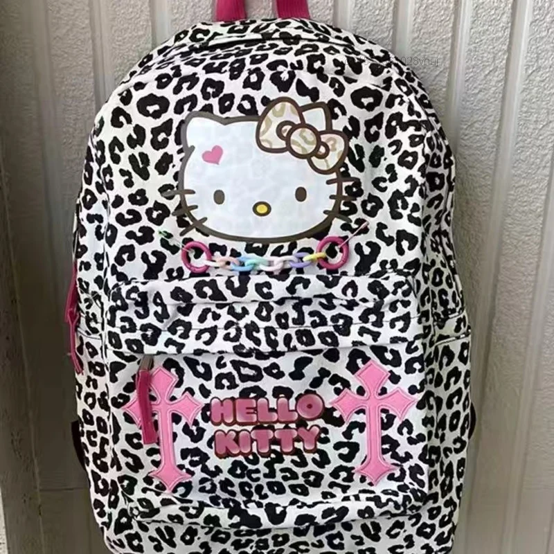 Kawaii Sanrio Hello Kitty Cartoon Anime Nylon Print Large Capacity X  Backpack Y2K Student Schoolbag Outdoor Travel Bag - AliExpress