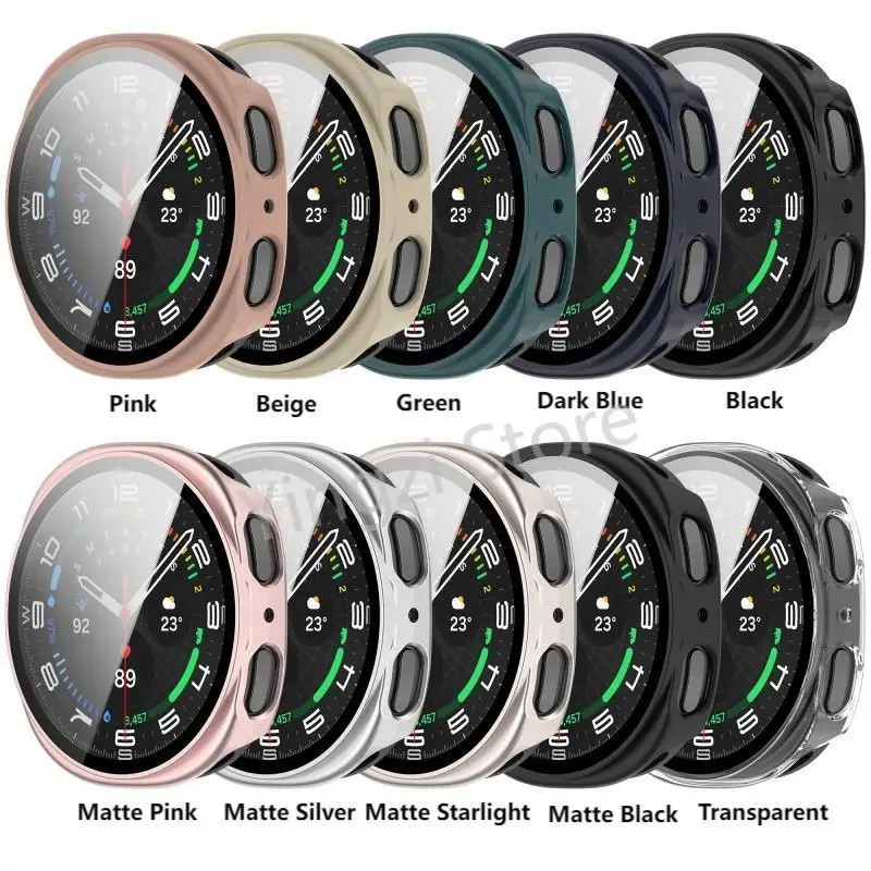 Premium Tempered Glass Protective Case for Smartwatch - Scratch-Resistant and Durable Cover Accessory