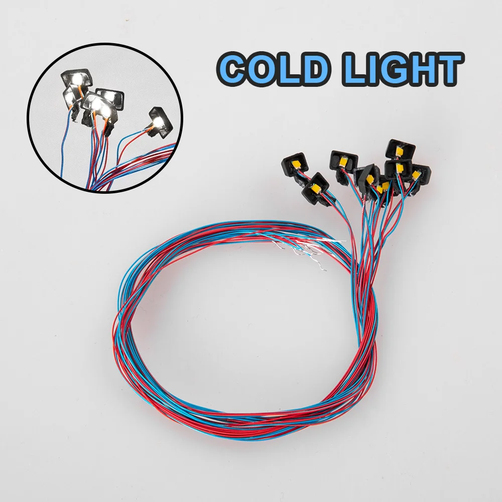 10Pcs Miniatur 3V Lampe Modell Led-leuchten Diy Sand Tisch Eisenbahn/Bus Station Indoor Haus Szene Layout materialien Diorama Kits – Detail 4