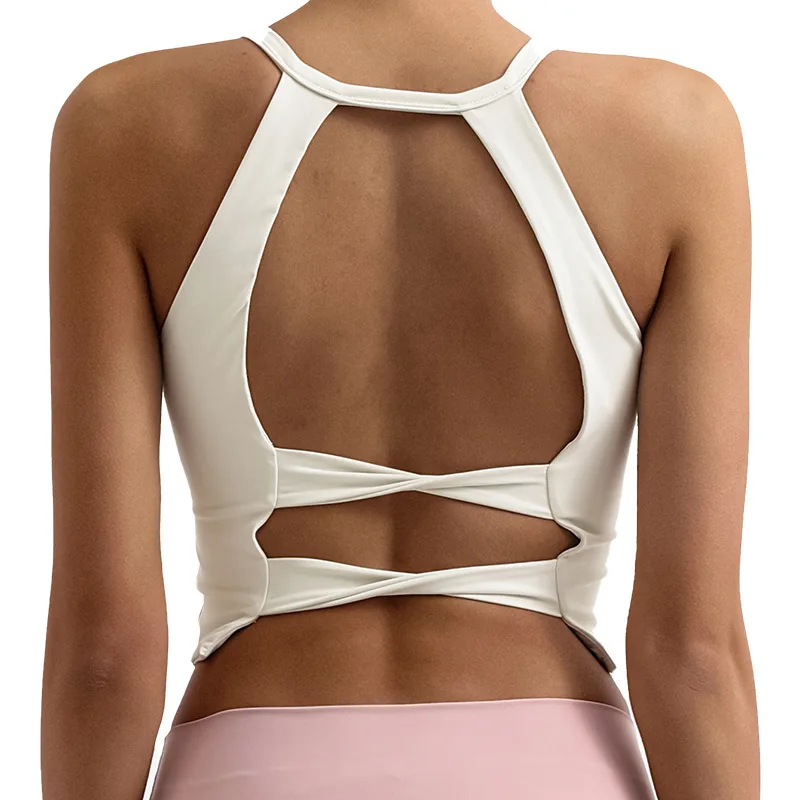 Solid Color Fitness Women Sport Bra Gym Yoga bra Athletic Tight Top Workout Train With Chest Pad High quality shockproof