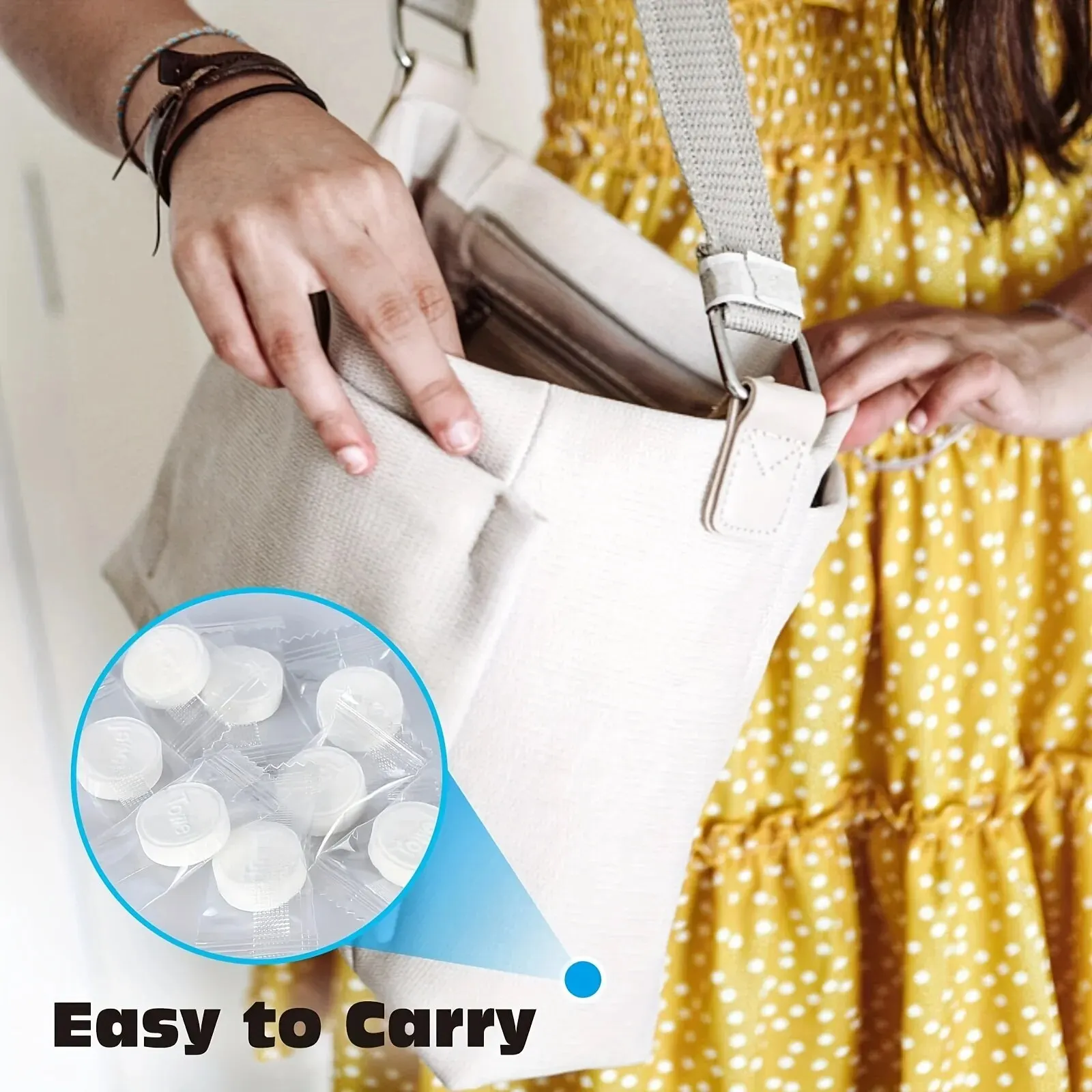 Description Picture 3 of item20 50pcs Portable Compressed Towel Disposable Face Cleaning Soft Compressed Hand Wipe Towel Non-Woven Makeup Wipes